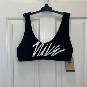 Nike black swim bra